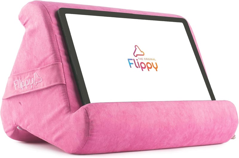 Flippy Original Tablet Pillow Stand & iPad Holder, Gift for Book Lovers & Readers, Multi-Angle Stand with Storage for Lap, Desk & Bed, Compatible with Kindle, Fire, iPad & Samsung, in The Pink Baby - Image 1